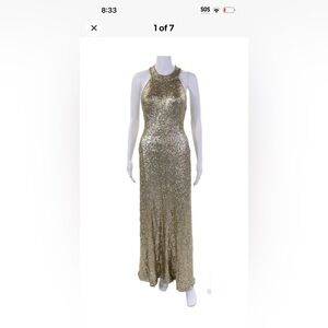 Slate & Willow Shimmering Gold Wedding Gown